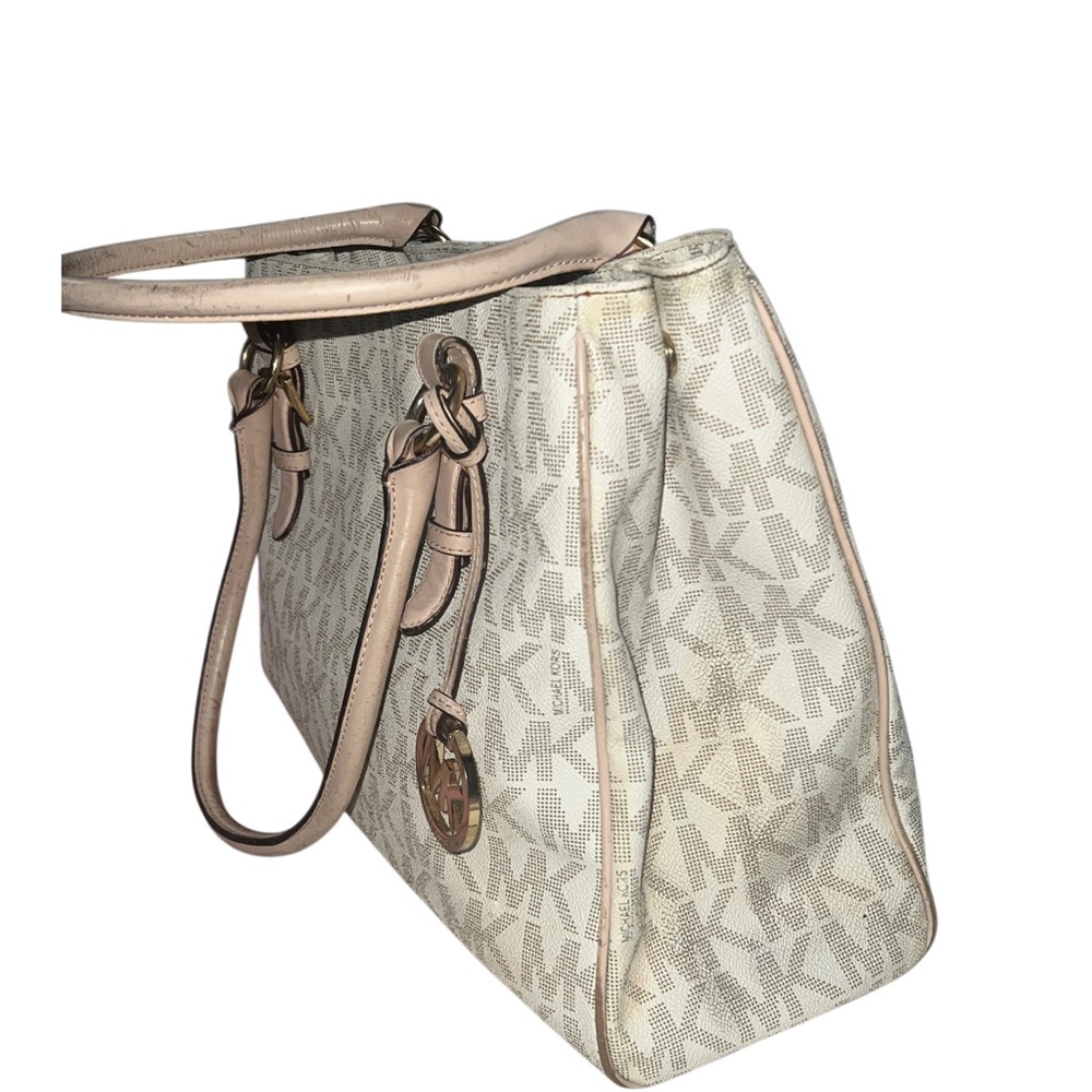 Michael Kors Cream And Tan Satchel - image 2